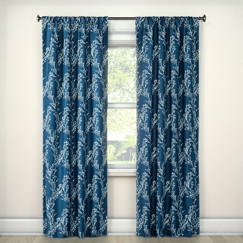 NWT Meadow Blue Blackout Curtains (Set of 2)